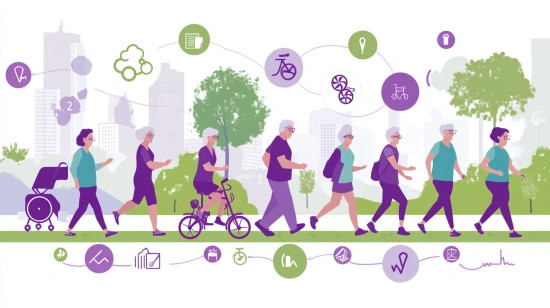 Інфографіка про користь фізичної активності в похилому віці